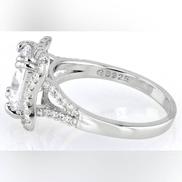 NIB AUTHENTIC GENUINE STERLING SILVER BELLA LUCE ENGAGEMENT WEDDING RING SIZE 6 - Picture 2 of 6